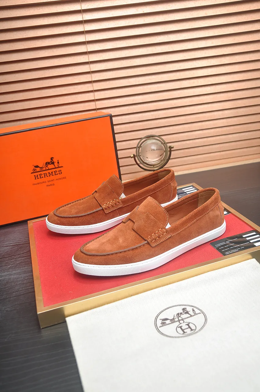 Men's shoes💰540💶[HERMES] (cowhide lining)🍀Italian top luxury🍀He does not pursue novel styles and gorgeous colors, but attracts the favor of successful men with his flawless, elegant and classic style. Formal leather shoes This very comfortable, simple and stable style allows you to easily match any style! The pattern is absolutely 1:1 refined from the original case, and we strive for excellence in materials, imported cowhide + cowhide lining💪💪💪extraordinary texture👍! .Code number: 39-45 (45 customized)